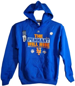 Majestic Youth New York Giants Pullover Hoodie Blue - SMALL - Picture 1 of 5