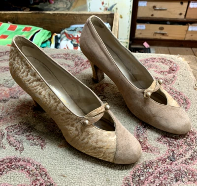 Zapatos de salón antiguos vintage Andrew Geller 5th Ave de brocado para mujer Foto 1 de 4