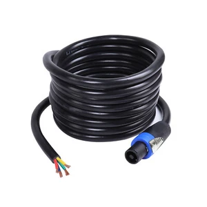 4 Wire Speakon Cable 12 Feet 12 Gauge Chuchero Box, Loudspeaker, Tweeter PA Wire - Picture 1 of 8