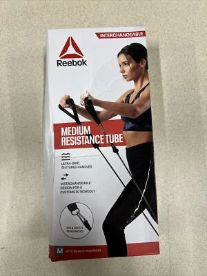 REEBOK Elastic Fitness Medium Tube Resistance Band Gym Equipment - Image 1 of 2