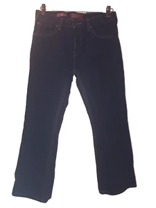 Arizona Boys 12 HUSKY Bootcut Dark Blue Jeans NEW Adjustable Waist - Picture 1 of 6