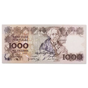 Portugal - Banknote 1000 Escudos 1986 - Teófilo Braga - New (UNC) - P.181b - Picture 1 of 2