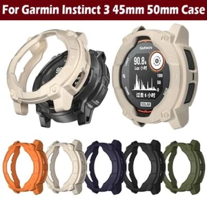 TPU Watch Cover Shockproof Edge Shell for Garmin Instinct 3 45/50mm Accessories - Zdjęcie 1 z 17