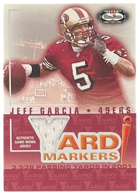 2002 Fleer Box Score Yard Markers Jersey #Jeff Garcia San Francisco 49ers - Image 1 of 2