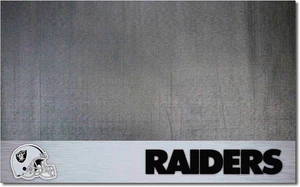 12196 Las Vegas Raiders Vinyl Grill Mat - 26In. X 42In. - Deck Patio Protective - Picture 1 of 8