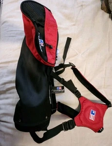 USKG U.S. Kids UltraLight 3-Way Golf Bag Dual Carry Strap Black Red*Orignal Tag* - Picture 1 of 5