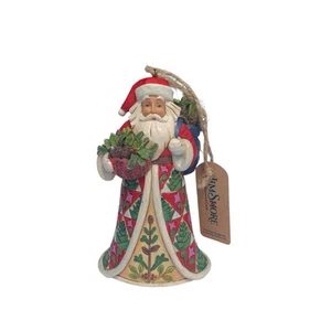 Adorno colgante Jim Shore Heartwood Creek piña Santa 4,5 pulgadas de alto - Imagen 1 de 5