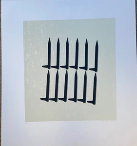 ANITA GIBSON 1974 LIMITED EDITION PRINT ABSTRACT PERUVIAN ARTWORK BLACK GREY ART - Picture 1 of 5