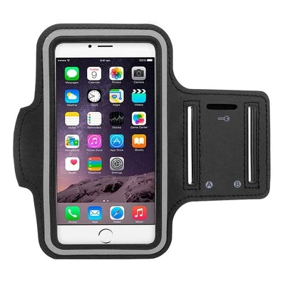 Sportarmband Handy Tasche 140x67mm Gymnastik Neoprene fur Smartphones Schwarz - Bild 1 von 2