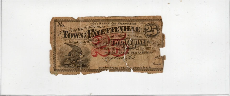 AR Fayetteville 25c; MI Washtenaw $1; NY Wayne Co $5; OH Sandusky $2 - 4 pieces - Image 1 of 4