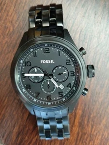 Fossil Herren Armbanduhr BQ 1030 schwarz uhr black mens watch 42mm - Bild 1 von 10