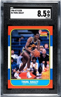 1986-87 Fleer #6 ~ Thurl Bailey ~ SGC 8.5 NM-MT ~ Sharp Centered ~ Fresh Grade - Image 1 of 2