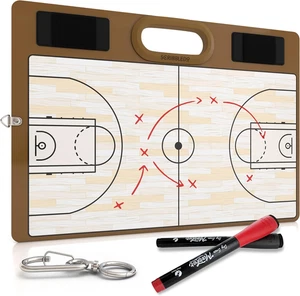Basketball Dry Erase Board for Coaches 15X10.5 Double Sided Whiteboard Coaching  - Picture 1 of 12