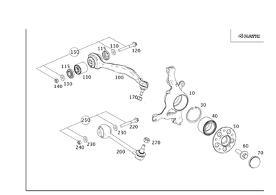 Apoio de suspensão transversal genuíno Mercedes-Benz 204-330-29-11 - Imagem 1 de 2