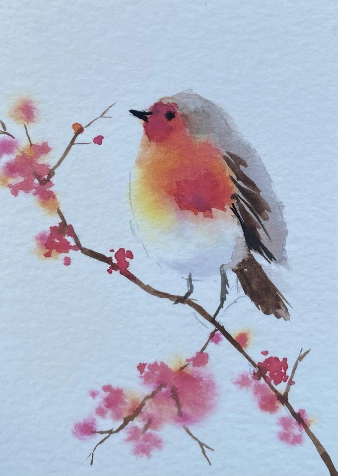 ACEO原创混合媒体绘画艺术 — 第 1/1 张图片