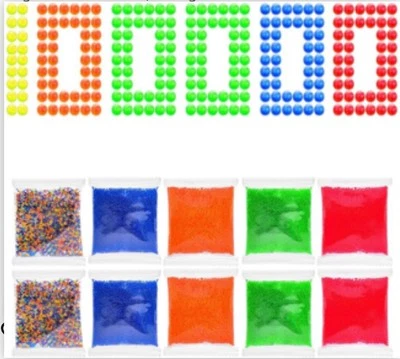 100.000 bolas de gel/munición bláster de gel de color de 7 mm-8 mm - ¡Recarga cualquier bláster de gel! Foto 1 de 4
