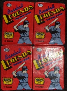 Pacífico 1988. Tarjetas coleccionables Baseball Legends 4 paquetes sin abrir, 1988 Pacific. - Imagen 1 de 5