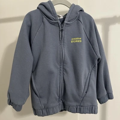 Sudadera con Capucha Zara con Cremallera para Niños Talla 5 Años Mezcla de Algodón Historias Creativas Con Bolsillos Foto 1 de 4