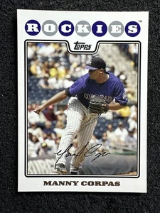 Manny Corpas #356 2008 Topps cantidad de béisbol Colorado Rockies - Imagen 1 de 2