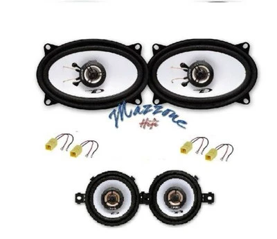 ALPINE SXE-4625S SXE-0825S Set 4 Coffers Ovals Fiat Punto Cabriolet 1 Series Car - Image 1 of 4