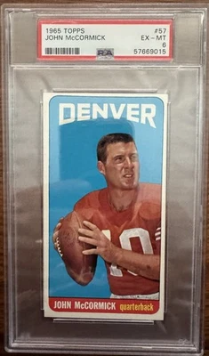 1965 Topps Football #57 John McCormick PSA 6 EX-MT - Image 1 of 2