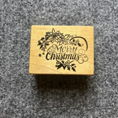 Sello de goma PSX FELIZ NAVIDAD D-320 Poinsettia Holly Foto 1 de 2