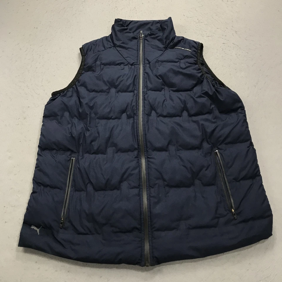 Colete masculino Puma Porsche Design 2XL XXL azul bufante zíper completo carros de corrida ao ar livre - Imagem 1 de 4