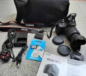 Canon EOS 100D digitale 18,0-MP-Spiegelreflexkamera + EF-S 18-55mm IS-Objektiv mit EOS-Tasche - Bild 1 von 19