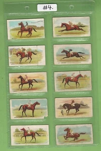 #D88.      #4.   LOT OF  TEN (10)  1906  MELBOURNE CUP WINNERS  CIGARETTE CARDS - Picture 1 of 2