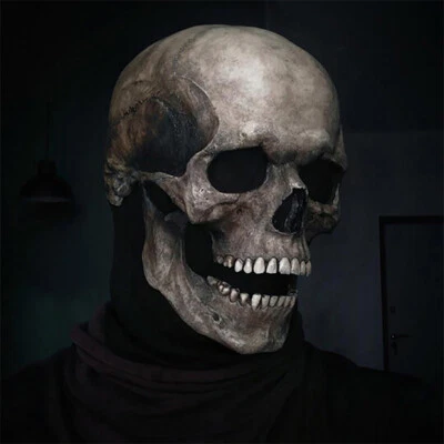 Full Head Skull Mask/Helmet with Movable Jaw For Halloween Costume Horror Party - Image 1 of 4