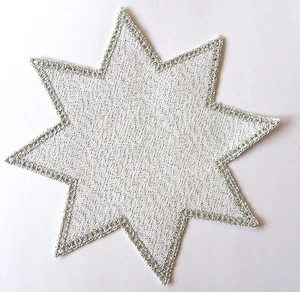 Silver Star doily mat - great on its own or embroider / crochet 7 inch 20cm - Picture 1 of 1