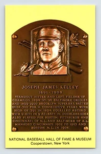 Postcard Baseball Jospeh Kelley Hall Fame Plaque 1990s Unposted Chrome - Picture 1 of 2