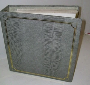 Vintage Black Scrapbook Keepsakes Album 50 Adhesive Sheets Plastic Covers New - Picture 1 of 7