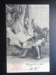 Lot de 8 Anciennes Cartes postales fantaisie le bon roi Dagobert - Picture 1 of 8