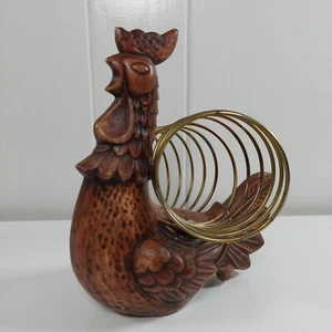 Treasure Craft MCM Rooster Mail Holder Letter Sorter Mid Century Chicken - Picture 1 of 9