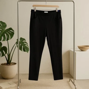 Leggings de yoga de mezclilla para mujer HUE XXL (20) elásticos negros medianoche nuevos con etiquetas - Imagen 1 de 11