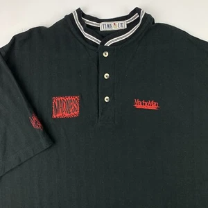 VTG 90s NWO New World Order Macho Man Wrestling Henley Shirt XL X-Large WWF WCW - Picture 1 of 8