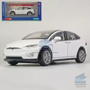 1:32 Tesla Model X 90D SUV Model Car Diecast Toy Vehicle Collection Gift White - Picture 1 of 12