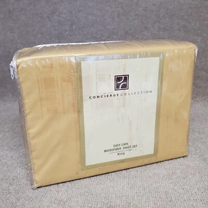 Concierge Collection Kings Gold Sheet Set 100% Brushed Soft Microfiber New Other - Picture 1 of 8