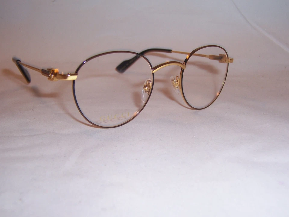 GUCCI EYEGLASSES GG 1222O 001 GOLD 48mm RX AUTHENTIC 1222