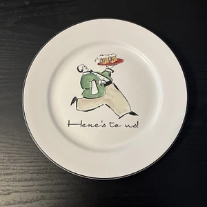 Rosanna French Waiter 8" Plates Around the World “Heres to us” - Picture 1 of 2