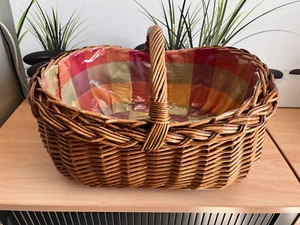Einkaufskorb Weidenkorb Bügelkorb Tragekorb Henkelkorb - eckig - Weide 50x40cm - Bild 1 von 11