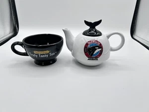 Sea World Authentic 3 Piece "Truly Tasty Tea" Set Coffee Mug Killer Whale - Picture 1 of 20