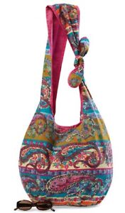 Pretty Paisley Hobo Bag in Pink Floral Print