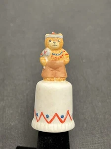 Enseco Lucy Rigg Porcelain Thimble Bear 1986 - Picture 1 of 6
