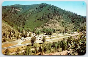 Postcard Aerial View Near Lookout Pass On The Idaho-Montana Line, Saltese MT - Picture 1 of 2