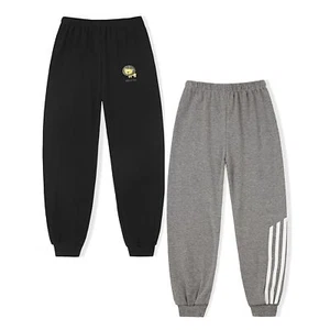 Pants for Toddler Boys Pull On Cotton Active Joggers Boys' 2 Pack Sweatpants ... - Picture 1 of 7