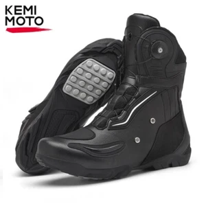 Anti-kick Motorcycle Boots Men's Breathable Durable Racing Shoes Off-road Boots - Picture 1 of 21