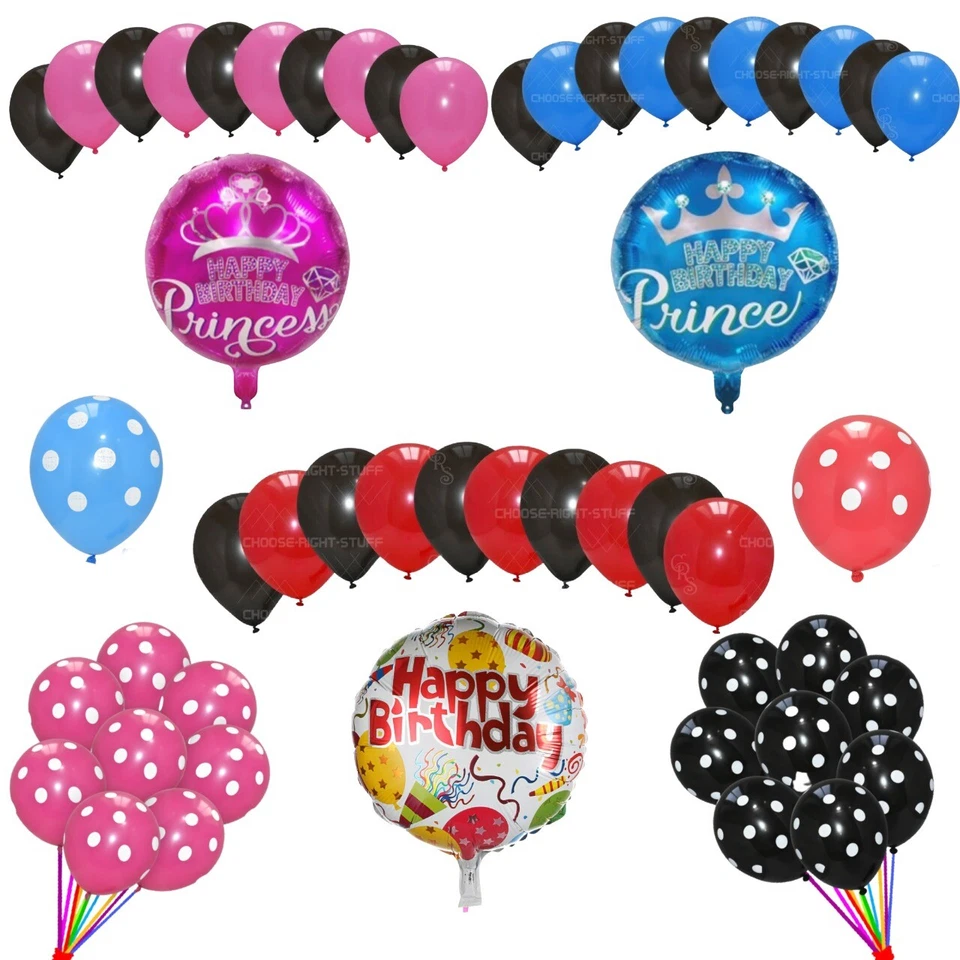 Happy Birthday Kids Themehead good quality balloons Foil helium baloons polka UK - Image 1 of 1