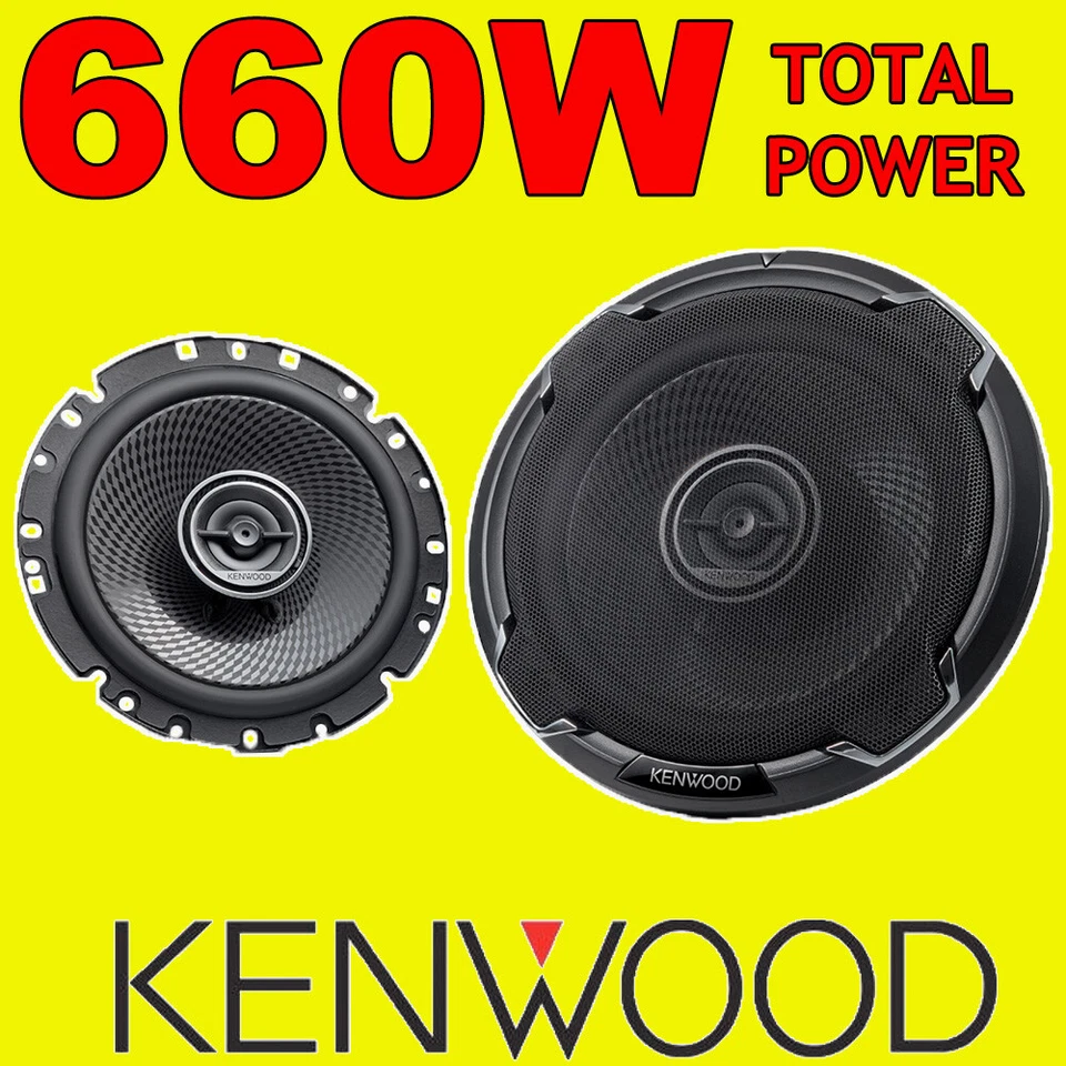 KENWOOD 660W TOTAL 2WAY 6.5 INCH 17cm CAR DOOR COAXIAL SPEAKERS KFC-PS1796 EXDEM
